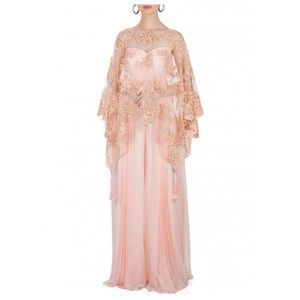 Bollywood Pink Indian Indowestern Jumpsuit Cape